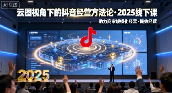 云图视角下的抖音经营方法论，2025线下课，助力商家规模化经营，提效经营（录音+字幕）-资源整合网