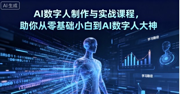 AI数字人制作与实战课程，助你从零基础小白到AI数字人大神-资源整合网