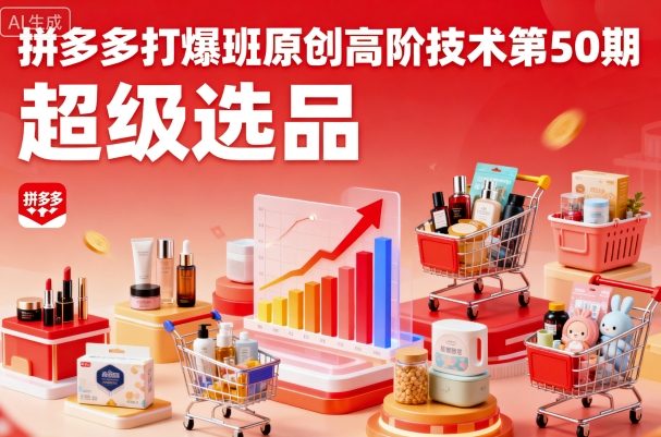 拼多多打爆班原创高阶技术第50期，超级选品-资源整合网