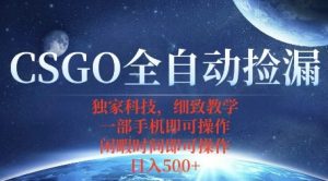 CSGO自动捡漏项目，最新独家玩法，一个手机即可操作，新手小白轻松月入1W+，操作简单易上手【揭秘】-资源整合网