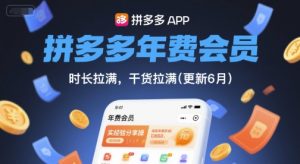 拼多多年费会员，实经验分享操，时长拉满，干货拉满(更新9月)-资源整合网