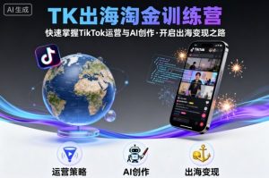 TK出海淘金训练营，助你快速掌握TikTok运营与AI创作，开启出海变现之路-资源整合网