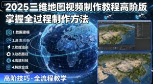 2025三维地图视频制作教程高阶版，掌握全过程制作方法-资源整合网